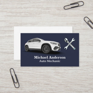 Tarjeta De Visita SUV blanco   Wrenches