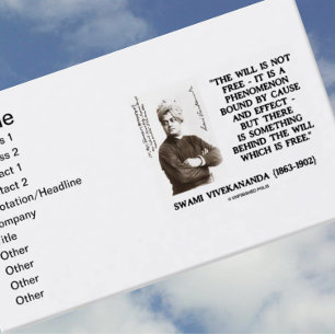 Tarjeta De Visita Swami Vivekananda no tendrá efecto de causa libre