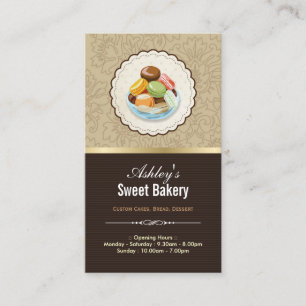 Tarjeta De Visita Sweet Bakery Boutique - Macarons franceses parisin