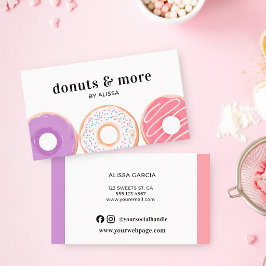 Tarjeta De Visita Sweet Donut Bakery Professional Business Card