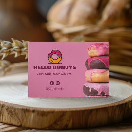 Tarjeta De Visita Sweet Donuts Business | Código de barras rosado