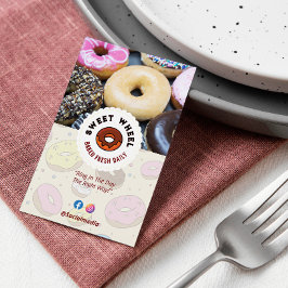 Tarjeta De Visita Sweet Donuts Business | Cream Cute Barcode Busines