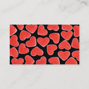 Tarjeta De Visita Sweet Hearts Black business card