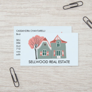Tarjeta De Visita Sweet Home Real Estate Broker Agent Mortgage Art