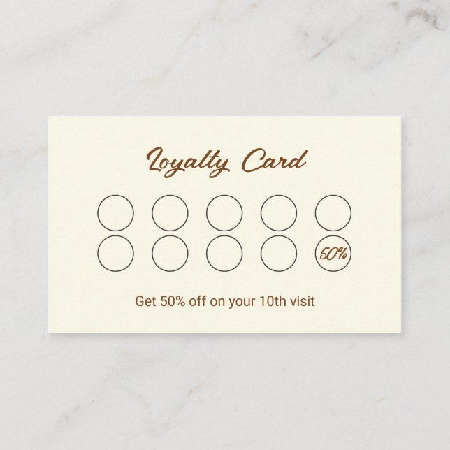 Tarjeta De Visita Sweet Little Bites Bakery Reward Loyalty Card (Reverso)