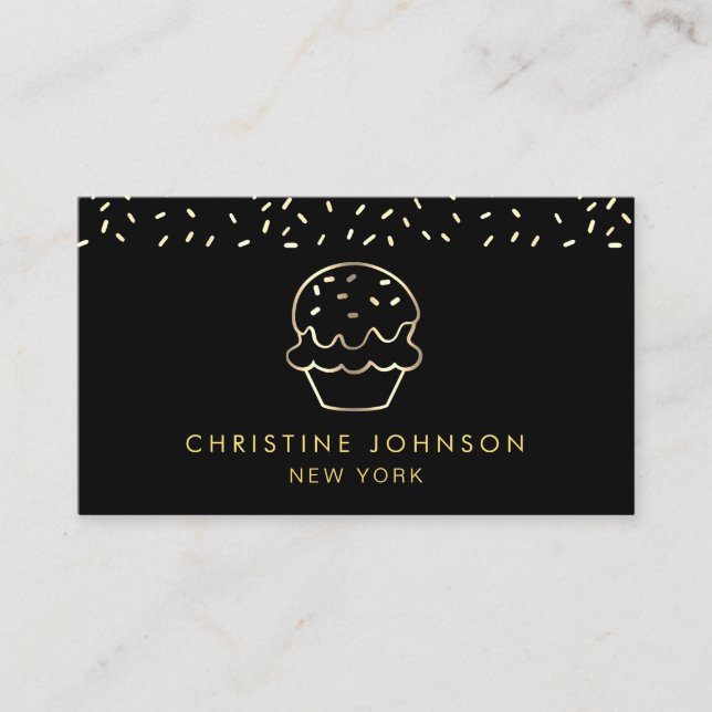 Tarjeta De Visita sweet shop logo (Anverso)