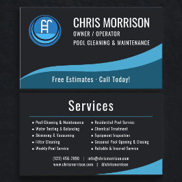 Tarjeta De Visita Swimming Pool Maintenance Service 