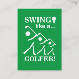 Tarjeta De Visita Swing Like A Golfer Golf Instructor Golf Pro