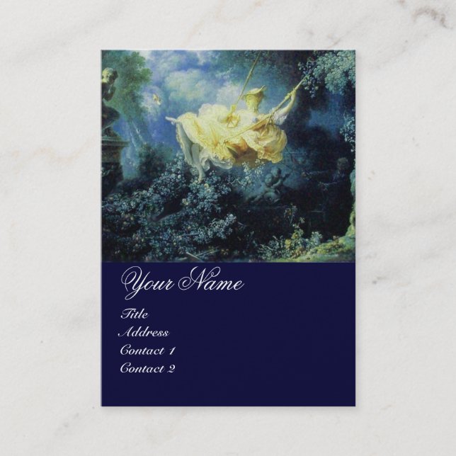 Tarjeta De Visita SWING MONOGRAM ,Blue Green Yellow Gold Metallic (Anverso)