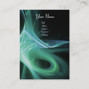 Tarjeta De Visita SWIRL 2 MONOGRAM Negro verde gris vibrante