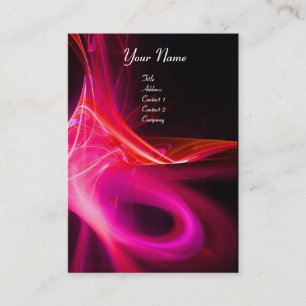 Tarjeta De Visita SWIRL 2 MONOGRAM Rojo negro vibrante