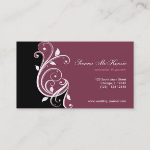 Tarjeta De Visita Swirl Wedding Planner