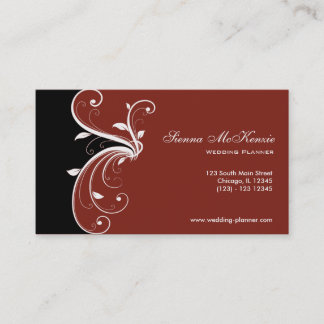 Tarjeta De Visita Swirl Wedding Planner