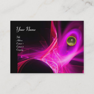 Tarjeta De Visita SWIRLGEM MONOGRAM Violeta violeta rosa negro viole