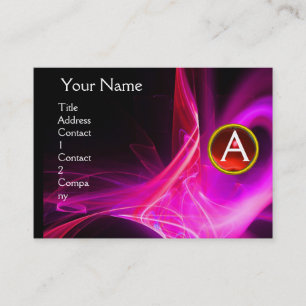 Tarjeta De Visita SWIRLGEM MONOGRAM Violeta violeta rosa negro viole