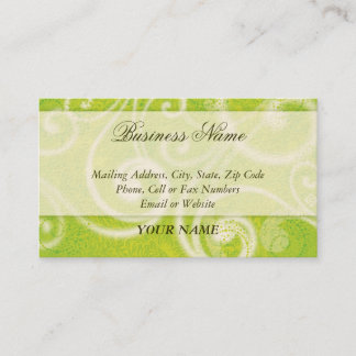 Tarjeta De Visita swirls de primavera ~ bc