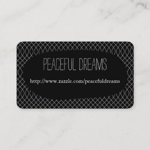 Tarjeta De Visita Swirls en blanco y negro