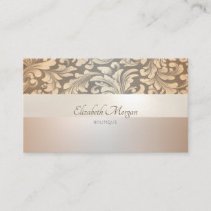 Tarjeta De Visita Swirls Floral Profesional