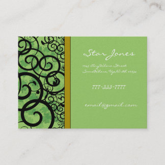Tarjeta De Visita Swirls y Clover y Shamrock Galore
