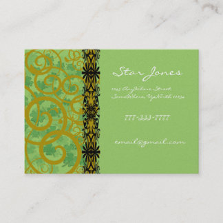 Tarjeta De Visita Swirls y Clover y Shamrock Galore