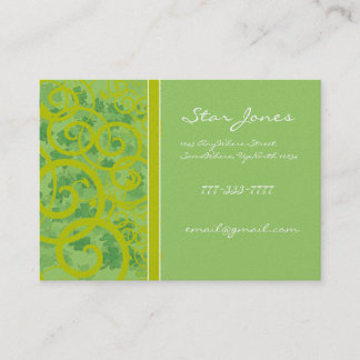 Tarjeta De Visita Swirls y Clover y Shamrock Galore