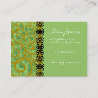 Tarjeta De Visita Swirls y Clover y Shamrock Galore