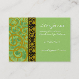 Tarjeta De Visita Swirls y Clover y Shamrock Galore