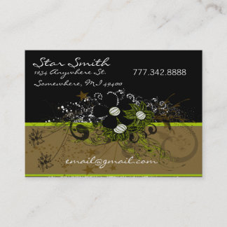 Tarjeta De Visita Swirly Florals