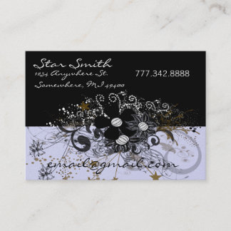 Tarjeta De Visita Swirly Florals