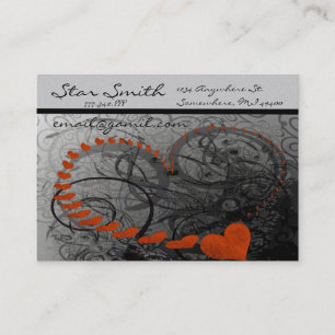 Tarjeta de visita Swirly Heart - - -