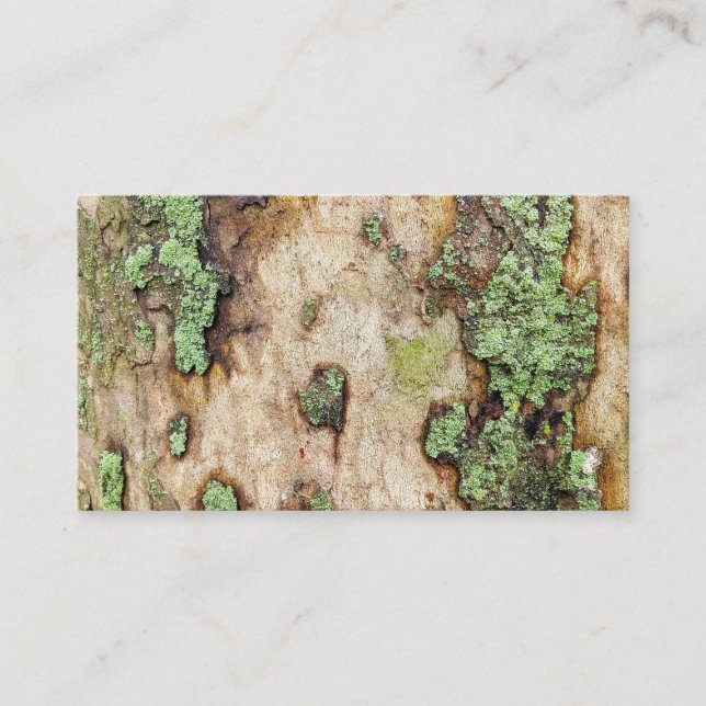 Tarjeta De Visita Sycamore Tree Bark Moss Lichen (Anverso)