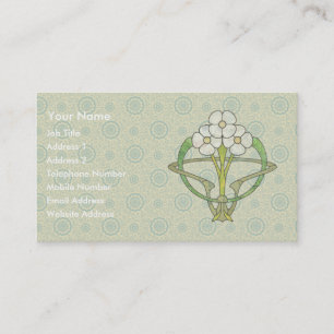 Tarjeta De Visita T2 céltico del diseño floral del art déco