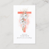 T Letra monograma orquídeas blancas y pampas gramo