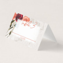 Tabla Boda plegada de rosas rojas pequeñas y dobla