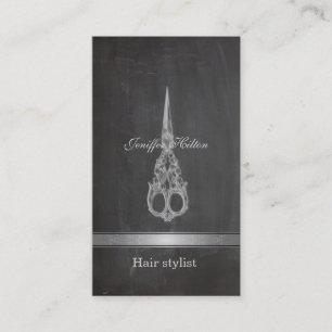 Tarjeta De Visita Tablero de tijeras de moda elegante profesional