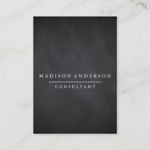 Tarjeta De Visita Tablero de tiza negro moderno elegante profesional