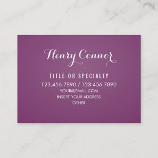 Tarjeta De Visita Tablero magenta oscuro profesional del vintage