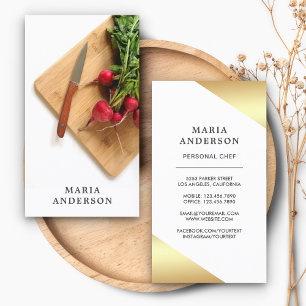Tarjeta De Visita Tablón de corte de cuchillo de verduras catering C