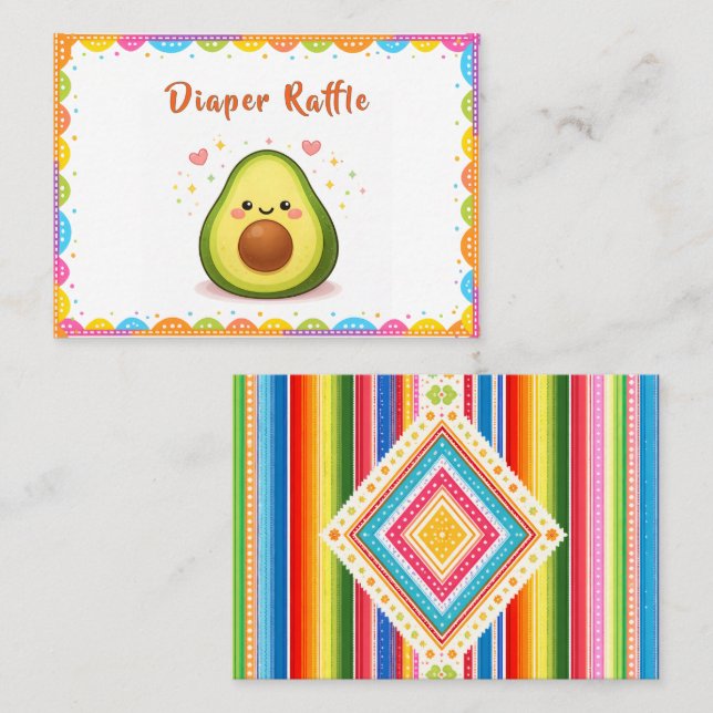 Tarjeta De Visita Taco bout a Baby Diaper Raffle (Anverso / Reverso)
