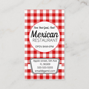 Tarjeta De Visita Taco Comida & Frutas Deli Mercado Plegable Negocio