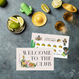 Tarjeta De Visita Taco Loyalty Card | Fiesta Rewards Punch Card