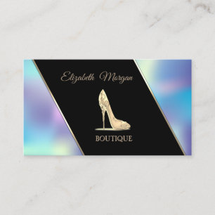 Tarjeta De Visita Tacones altos holográficos elegantes modernos