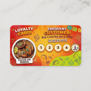 Tarjeta De Visita Tacos de birria -Loyalty Local shop