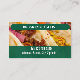 Tarjeta De Visita tacos de desayuno