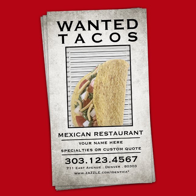 Tarjeta De Visita tacos queridos posters (Subido por el creador)