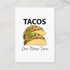 Tarjeta De Visita Tacos una vez más Taco de comida mexicana