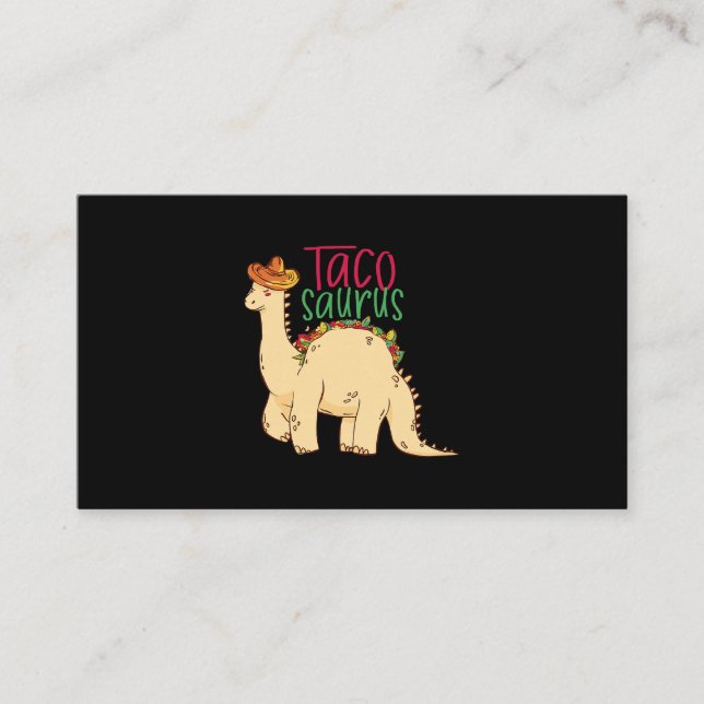 Tarjeta De Visita Tacosaurus Funny Cinco de Mayo Taco Dinosaur Lover (Anverso)
