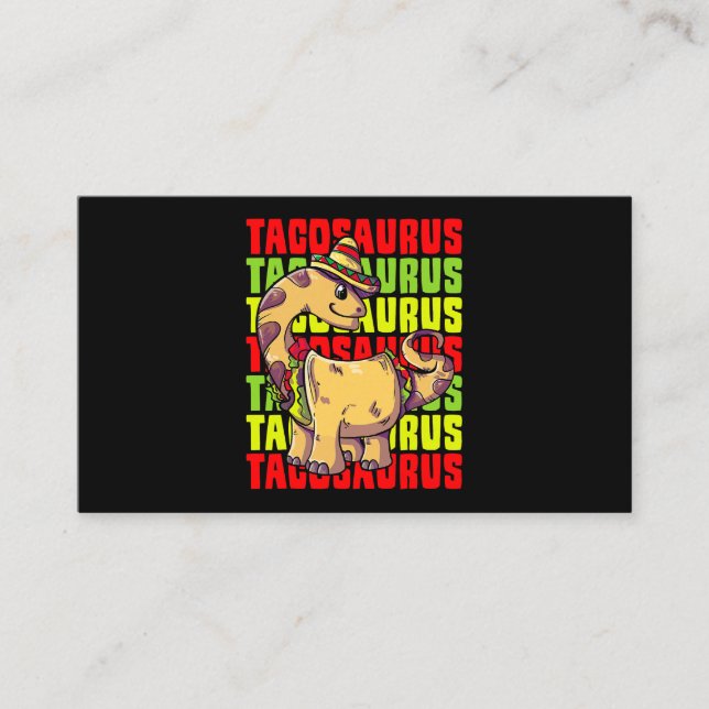 Tarjeta De Visita Tacosaurus Taco Saurus Cinco De Mayo Dinosaurio 1 (Anverso)