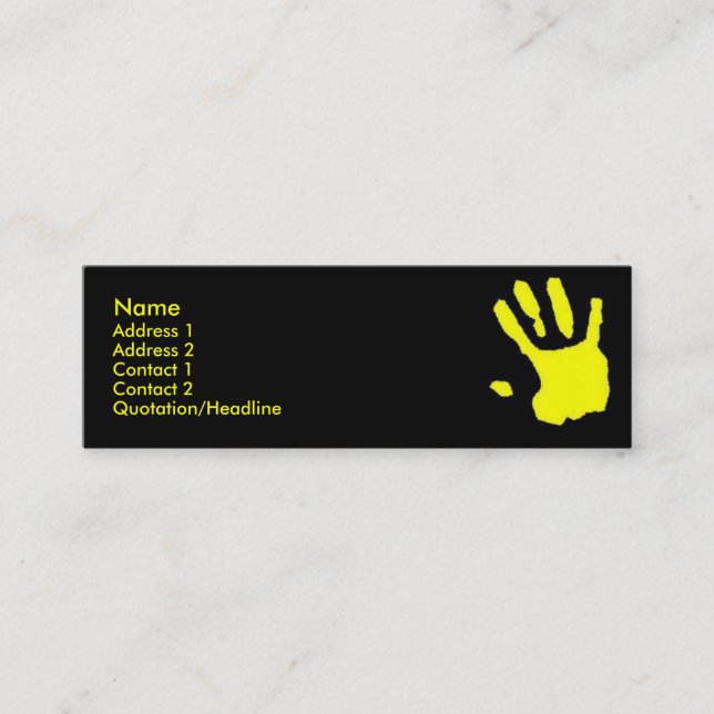 Tarjeta de visita táctil (Anverso)