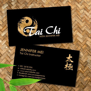 Tarjeta De Visita Tai Chi Golden Yin Yang